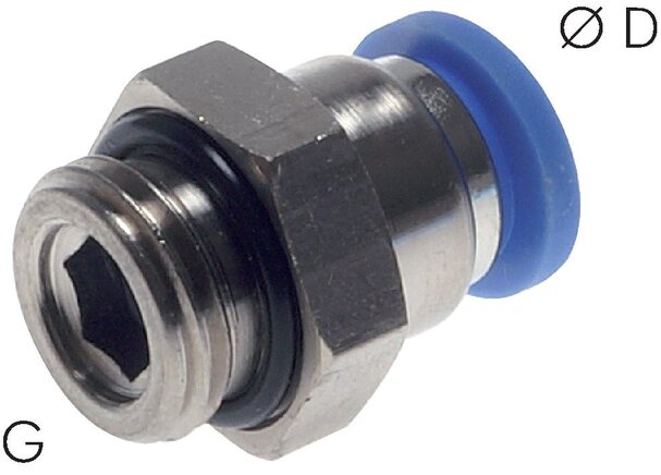 Gerader-Steckanschluss G 1/8"-4mm. IQS-Standard