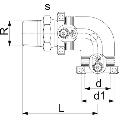 ÜG WINKEL 90° AG PE100 SDR11 PN16 D20-1/2"