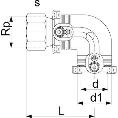 ÜG WINKEL 90° AG PE100 SDR11 PN16 D20-1/2"