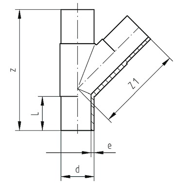 T 90° EGAL LS PE100 SDR11 PN16 D20