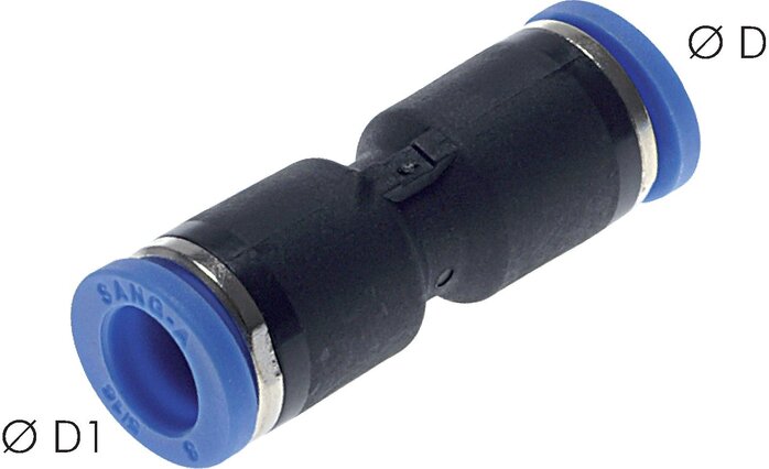 Gerader Steckanschluss 16mm-16mm. IQS-Standard